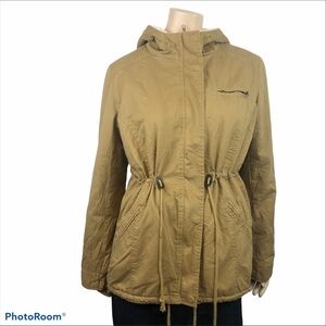 LA Hearts Women Khaki Utility Furry AnorakJacket
